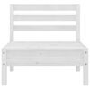 vidaXL 5 Piece Garden Lounge Set White Solid Pinewood