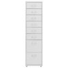 vidaXL Mobile File Cabinet Grey 28x41x109 cm Metal