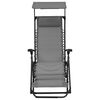 vidaXL Folding Deck Chair Textilene Grey