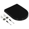 vidaXL Soft-close Toilet Seat with Quick-release Design Black