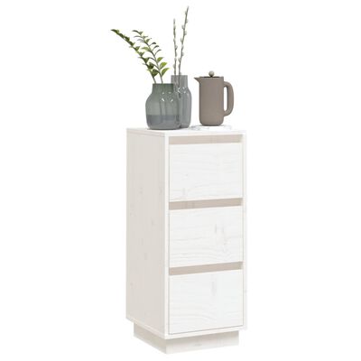 vidaXL Sideboard White 32x34x75 cm Solid Wood Pine