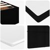 vidaXL Ottoman Bed with Mattress Black Queen Fabric