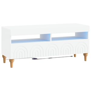 vidaXL LED TV Cabinet White Engineered Wood