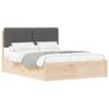 vidaXL Bed Frame with Upholstered Headboard Dark Grey 150 x 200 cm