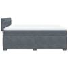 vidaXL Box Spring Bed with Mattress Dark Grey Double Velvet