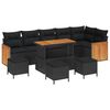 vidaXL Garden Sofa Set 10 pcs 10-Seater Black