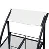 vidaXL Magazine Rack 47x40x134 cm Black and White A4