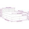 vidaXL Box Spring Bed Black and White 137 x 187 cm Fabric