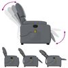 vidaXL Stand up Massage Recliner Chair Grey Faux Leather