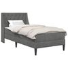 vidaXL Bed Frame with Mattress Dark Grey 90 x 190 cm Velvet