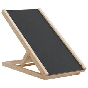vidaXL Dog Ramp Grey 70x35 cm Solid Wood Fir