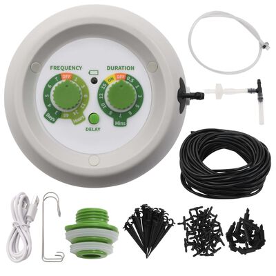 vidaXL Automatic Indoor Drip Watering Kit with Controller