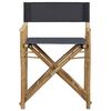 vidaXL Folding Director's Chairs 2 pcs Dark Grey Bamboo and Fabric