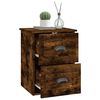 vidaXL Wall-mounted Bedside Cabinet Smoked Oak 41.5x36x53cm
