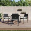 vidaXL 5 Piece Garden Dining Set with Cushions Poly Rattan and Steel