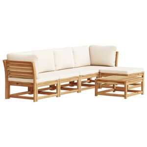 vidaXL 6 Piece Garden Lounge Set with Cushions Solid Wood Acacia