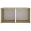 vidaXL TV Cabinets 2 pcs White and Sonoma Oak 72x35x36.5 cm Engineered Wood