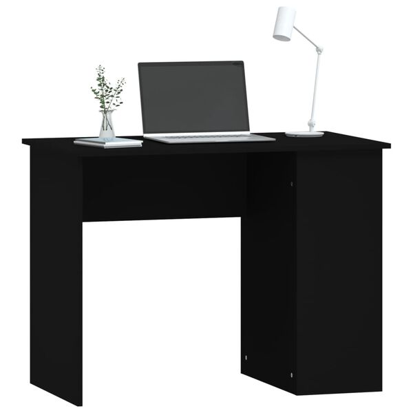 vidaXL Desk Black 100x55x75 Engineered Wood