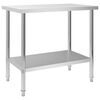 vidaXL Kitchen Work Table 100x60x85 cm Stainless Steel