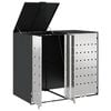 vidaXL Wheelie Bin Storage for 2 Bins Anthracite 136 x 77.5 x 115.5 cm