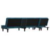 vidaXL L-shaped Sofa Bed Dark Grey 255x140x70 cm Velvet