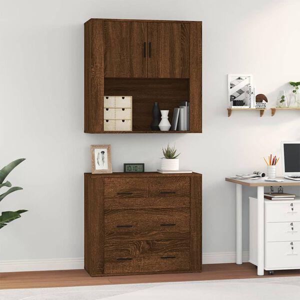 vidaXL Highboard Brown Oak Engineered Wood