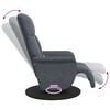 vidaXL Massage Recliner Chair with Footrest Dark Grey Velvet