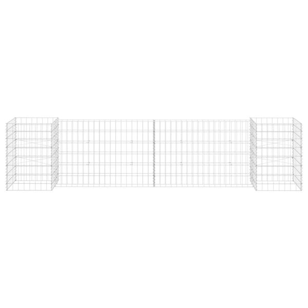 vidaXL H-Shaped Gabion Planter Steel Wire 260x40x60 cm