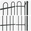 vidaXL Fence Gate Single Door with Arched Top Steel 1x1.5 m Black
