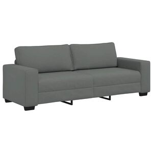 vidaXL 3-Seater Sofa&nbsp;Dark Grey 220x77x82 cm Fabric