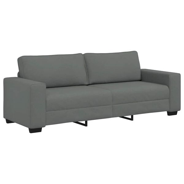 vidaXL 3-Seater Sofa&nbsp;Dark Grey 220x77x82 cm Fabric