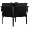 vidaXL 8 Piece Garden Lounge Set with Cushions Black PVC