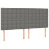 vidaXL LED Headboard Dark Grey 200 cm Fabric