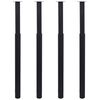 vidaXL Table Leg | Set of 4 | Black | Iron | Adjustable | Telescopic technology