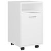 vidaXL Side Cabinet with Wheels White 33x38x60 cm Engineered Wood