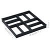 vidaXL Pavement Moulds 2 pcs 40x40x4 cm Plastic