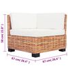 vidaXL Sofa Set 27 Pieces Natural Rattan