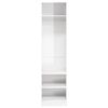 vidaXL Wardrobe High Gloss White 50x50x200 cm Engineered Wood