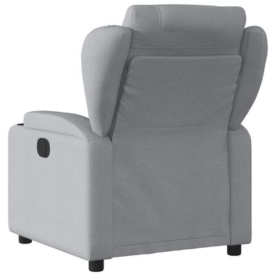 vidaXL Electric Massage Recliner Chair Light Grey Fabric