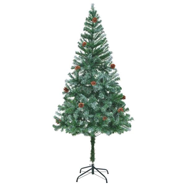 vidaXL Artificial Christmas Tree with Stand Green 180 cm PVC and Steel