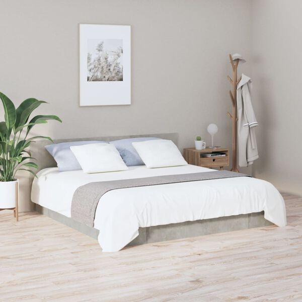 vidaXL Bed Headboard Concrete Grey 200x1.5x80 cm Engineered Wood