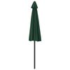 vidaXL Garden Parasol with Aluminium Pole Green 270x144 cm Half