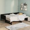 vidaXL Pull-out Day Bed without Mattress Black 2x(90x190) cm