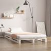 vidaXL Pallet Bed without Mattress White 100x200 cm Solid Wood