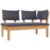 vidaXL Garden Sofa Set 4 pcs Brown and Grey