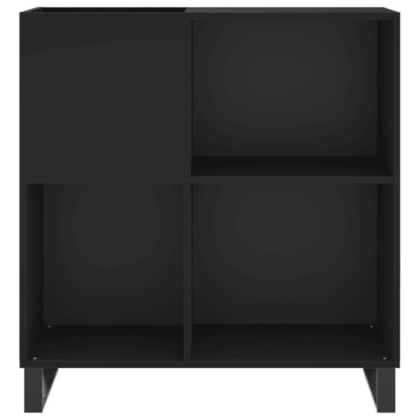 vidaXL Record Cabinet Black 84.5x38x89 cm Engineered Wood
