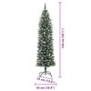 vidaXL Artificial Slim Christmas Tree Green and White 150 cm