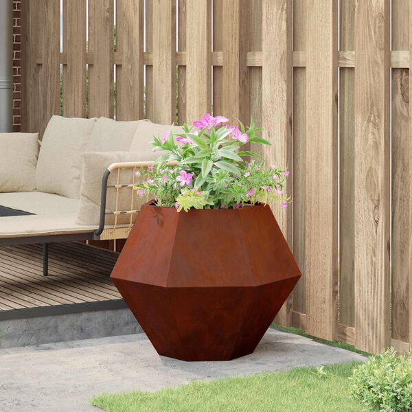 vidaXL Planter Rusty 75 x 75 x 60 cm Weathering Steel
