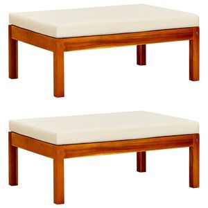 vidaXL Garden Footrests 2 pcs Solid Acacia Wood