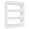 vidaXL Book Cabinet | White | Engineered wood | Medium | Book Cabinet
